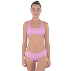 Background Pink Modern Criss Cross Bikini Set by nateshop