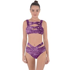 Background Purple Love Bandaged Up Bikini Set  by nateshop