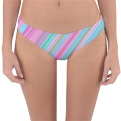 Background-lines Pink Reversible Hipster Bikini Bottoms by nateshop