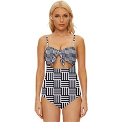 Basket Knot Front One-piece Swimsuit by nateshop