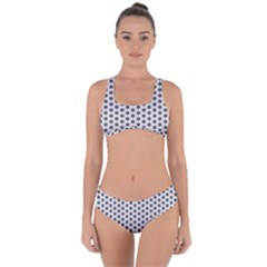 Gray Motif Criss Cross Bikini Set by nateshop