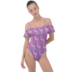 Pattern,ilustrasi Frill Detail One Piece Swimsuit by nateshop