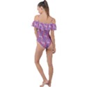 Pattern,ilustrasi Frill Detail One Piece Swimsuit View2