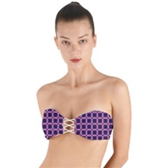 Seamless-box Puple Twist Bandeau Bikini Top by nateshop