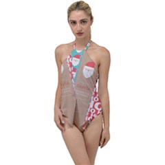  Christmas Claus Continuous Go With The Flow One Piece Swimsuit by artworkshop