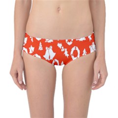 Orange Background Card Christmas  Classic Bikini Bottoms by artworkshop