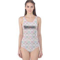 Seamless-pattern One Piece Swimsuit by nateshop