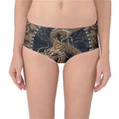 Dragon Pentagram Mid-waist Bikini Bottoms by Sapixe