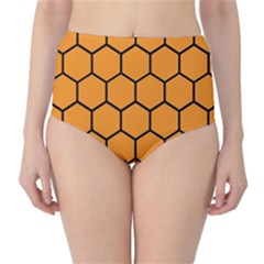 Honeycomb Classic High-waist Bikini Bottoms