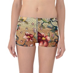 Flower Cubism Mosaic Vintage Boyleg Bikini Bottoms by Sapixe