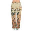 Flower Cubism Mosaic Vintage Women velvet Drawstring Pants View2