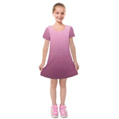 Background-pink Kids  Short Sleeve Velvet Dress