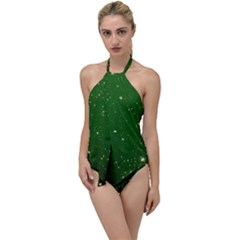Background-star -green Go With The Flow One Piece Swimsuit by nateshop