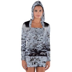  Rain Drops Water Liquid  Long Sleeve Hooded T-shirt by artworkshop