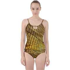 Chain Link Fence  Cut Out Top Tankini Set by artworkshop
