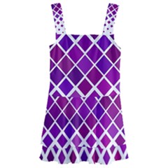 Pattern-box Purple White Kids  Layered Skirt Swimsuit by nateshop