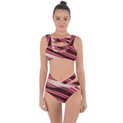 Wave Texture Design Pattern Art Bandaged Up Bikini Set  by Amaryn4rt