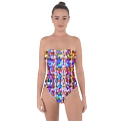 Abstract Background Blur Tie Back One Piece Swimsuit by artworkshop