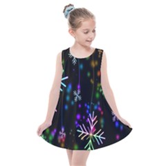 Snowflakes-star Calor Kids  Summer Dress by nateshop