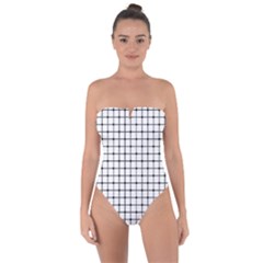 Mesh Tie Back One Piece Swimsuit by nateshop