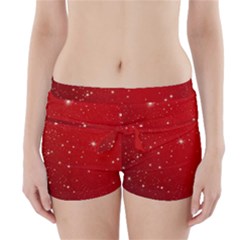 Stars-red Chrismast Boyleg Bikini Wrap Bottoms