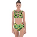 Pattern-polka Green Yelow Black Bandaged Up Bikini Set  View1