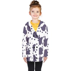Illustration Cow Pattern Texture Cloth Dot Animal Kids  Double Breasted Button Coat by danenraven