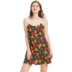 African Triangles  Summer Frill Dress by ConteMonfrey