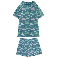 Llama Clouds  Kids  Swim Tee And Shorts Set by ConteMonfrey