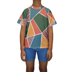 Geometric Colors   Kids  Short Sleeve Swimwear by ConteMonfrey