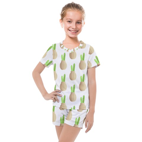 Succulent Vases  Kids  Mesh Tee And Shorts Set by ConteMonfrey