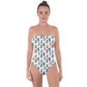 Birthday Pattern Party Celebration Tie Back One Piece Swimsuit View1