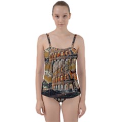 Colosseo Italy Twist Front Tankini Set by ConteMonfrey