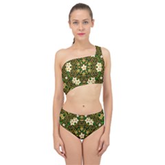 Flower Power And Big Porcelainflowers In Blooming Style Spliced Up Two Piece Swimsuit by pepitasart