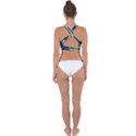 Map Italy Blue Cross Back Hipster Bikini Top  View2