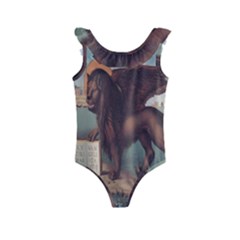 Lion Of Venice, Italy Kids  Frill Swimsuit by ConteMonfrey