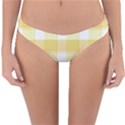 Cute plaids white yellow Reversible Hipster Bikini Bottoms View1