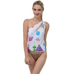 Alien Ufo Star Universe Star Vector Image To One Side Swimsuit by Jancukart