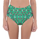 Beautiful Tropical Orchids Blooming Over Earth In Peace Reversible High-Waist Bikini Bottoms View1