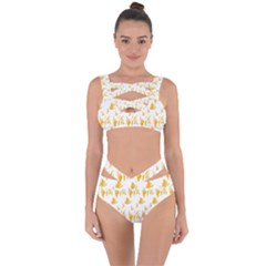 Zig-zag-lines Bandaged Up Bikini Set  by nateshop