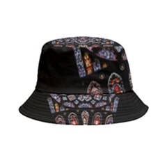 Chartres Cathedral Notre Dame De Paris Amiens Cath Stained Glass Inside Out Bucket Hat by Wegoenart