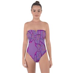 Abstract-1 Tie Back One Piece Swimsuit by nateshop