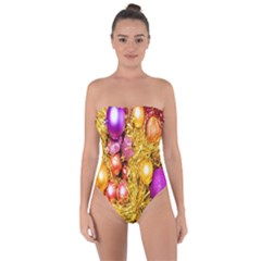 Christmas Decoration Ball 2 Tie Back One Piece Swimsuit by artworkshop