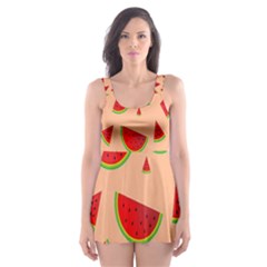 Fruit-water Melon Skater Dress Swimsuit by nateshop