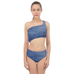 Jeans Spliced Up Two Piece Swimsuit by nateshop