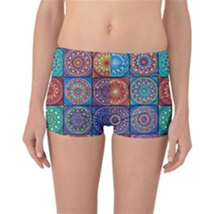 Mandala Art Reversible Boyleg Bikini Bottoms by nateshop