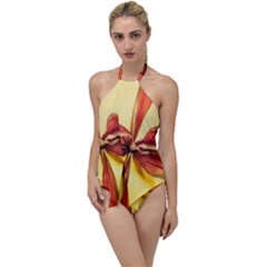 Ribbon Bow Go With The Flow One Piece Swimsuit by artworkshop