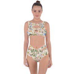 Tropical Fabric Textile Bandaged Up Bikini Set  by nateshop