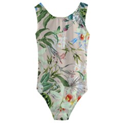 Tropical Fabric Textile Kids  Cut-out Back One Piece Swimsuit by nateshop