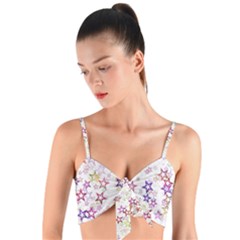 Christmasstars-004 Woven Tie Front Bralet by nateshop